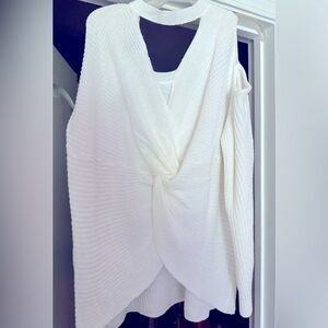 Ashley Stewart Cold shoulder back twisted back out sweater